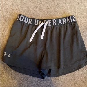 Grey Youth XL under armor athletic shorts